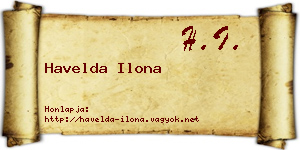 Havelda Ilona névjegykártya